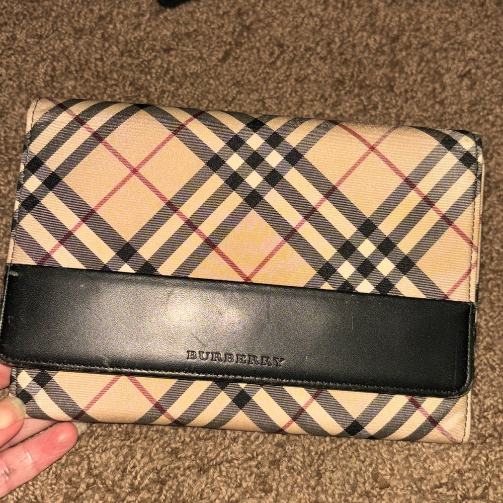 Burberry Nova check pattern trifold clutch